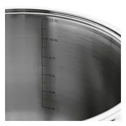 Garnek wysoki ze stali nierdzewnej z pokrywką Starke Pro Aveiro 12 l