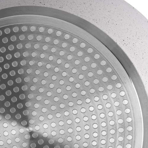 AMBITION Nature 28 cm biała - patelnia nieprzywierająca z pokrywką