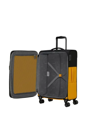 Большой расширенный чемодан American Tourister Daring DASH EXP-black / yellow