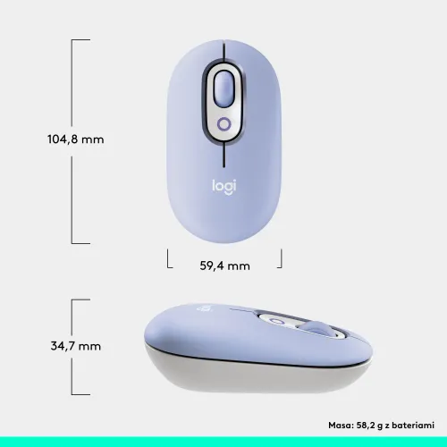 Myszka Logitech POP Mouse Fioletowy