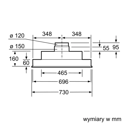 Okap Siemens LB75565 Srebrny