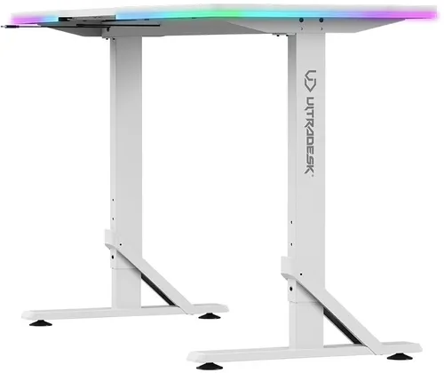 Biurko gamingowe ULTRADESK Iron RGB Biały