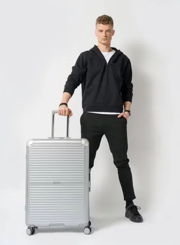 Walizka duża Puccini Dallas - srebrny