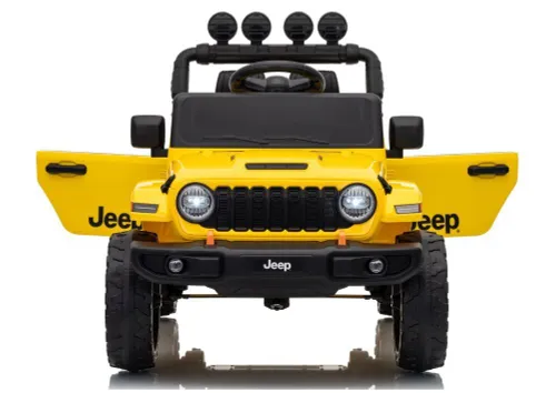 Auto Na Akumulator Jeep Rubicon 2X200W 24V Eva Skóra LED Pilot Radio MP3