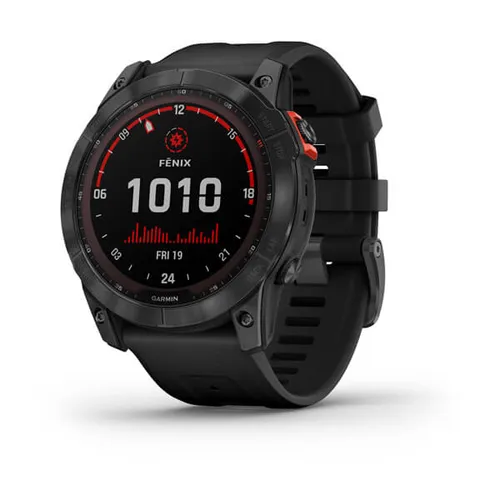 Smartwatch  Garmin Fenix 7x Solar Niebieskoszary z czarnym paskiem (010-02541-01)