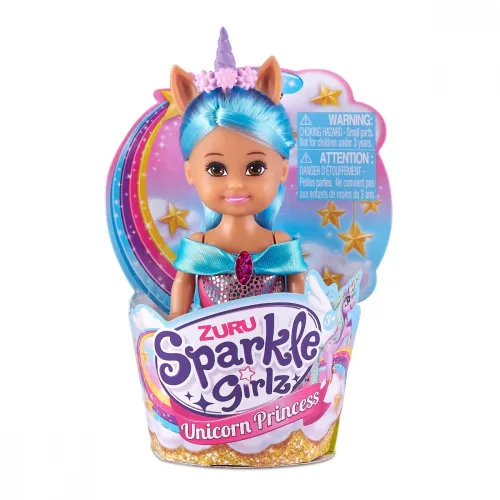 ZURU Sparkle Girlz Lalka 4.7 cala Księżniczka Jednorożec Babeczka 48 sztuk