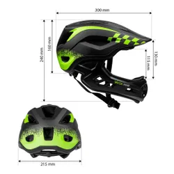 Kask rowerowy VAYOX Enduro VA0421BM Czarny Full Face z odpinaną szczęką (rozmiar M)
