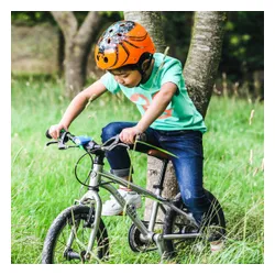 Kask rowerowy dziecięcy Hornit Spider orange/black