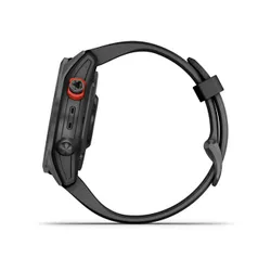 Смарт-часы Garmin FENIX 7S Solar серый с черным силиконовым ремешком (010-02539-13)