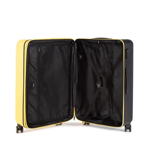 Большой жесткий чемодан National Geographic Pulse N171HB.71.26 Black / Yellow