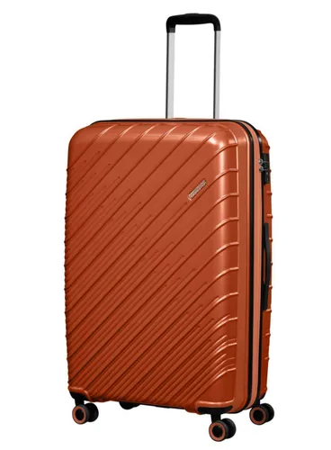 American Tourister SPEEDSTAR-copper orange'ın geniş genişletilebilir valizi