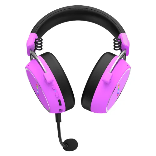 Słuchawki bezprzewodowe z mikrofonem Hator Hypergang 3 Wireless ESH52 ANC Nauszne Fioletowy
