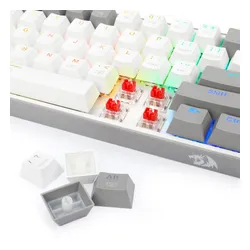 Klawiatura mechaniczna Redragon K617 Fizz RGB Red Box Switch Biało-szary