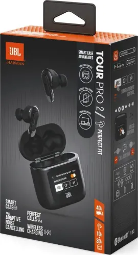 Słuchawki bezprzewodowe JBL Tour PRO 2 Dokanałowe Bluetooth 5.3 Czarny