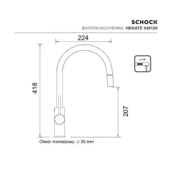Bateria Schock Hekate 549120 Biały Mosiądz