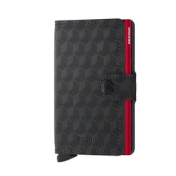 Mini Portfel Secrid Miniwallet Optical - black / red