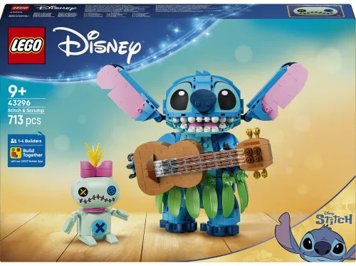 LEGO Disney 43296 Stitch i Strupka, zestaw klocków 9+