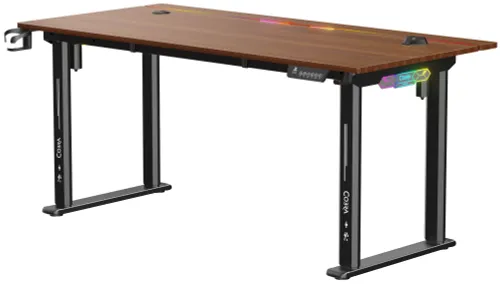 Biurko gamingowe COBRA Electra S CRF1623ELBNRGB Brązowy