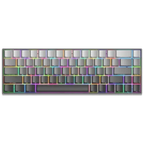 Klawiatura gamingowa White Shark Nunchaku szara Blue Switch RGB Hot-Swap