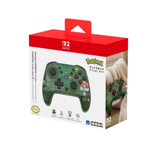 Pad Hori Wireless HORIPAD Turbo Pokemon Pixel Green do Nintendo Switch 2 Bezprzewodowy