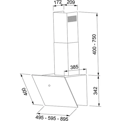 Okap Franke Vertis FVT 905 BK A Czarny