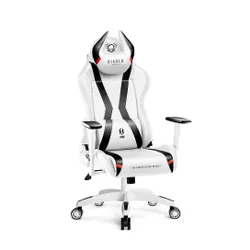 Fotel Diablo Chairs X-Horn 2.0 Normal Size Gamingowy do 160kg Skóra ECO Biało-czarny