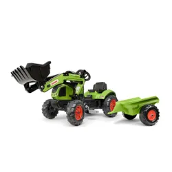 Falk Traktor Na Pedały Z Ładowarką I Przyczepą Claas 2-5 Lat