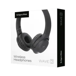 Słuchawki bezprzewodowe Kruger & Matz Wave 2 KM0629 Nauszne Bluetooth 5.0 Czarny