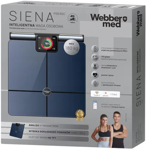 Waga łazienkowa WEBBER Siena PS636C Czarny