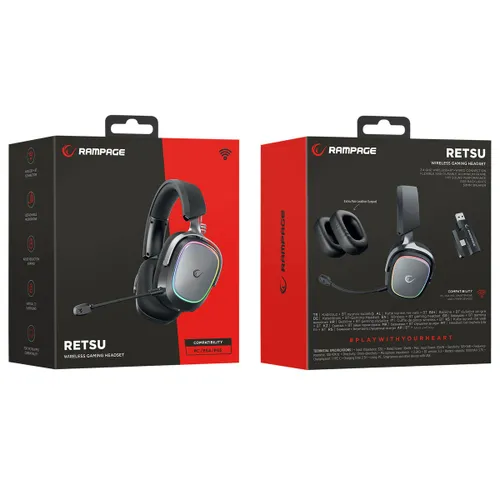 Rampage RETSU BT 2.4G RGB czarne