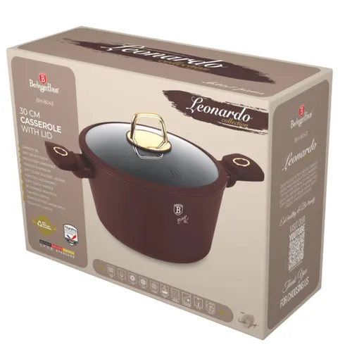 Garnek Tytanowy Z Pokrywą 30Cm Berlinger Haus Bh-8043 Leonardo