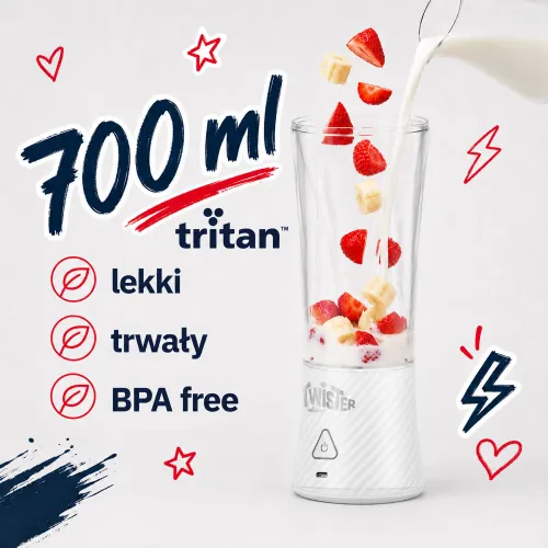 Blender kielichowy Webber PB500 0,7l Biały