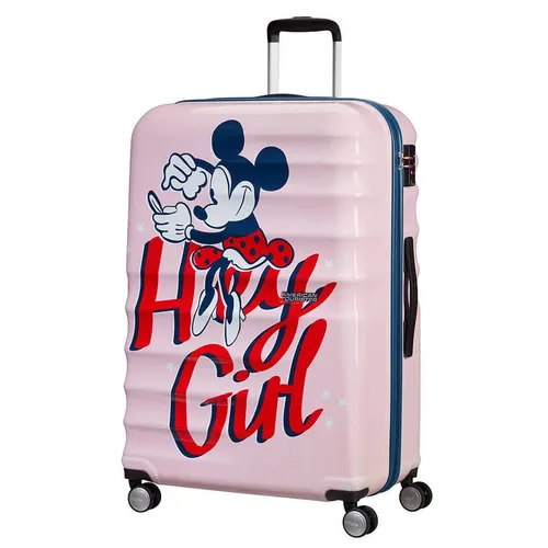 Walizka duża American Tourister Wavebreaker Disney - Minnie darling pink