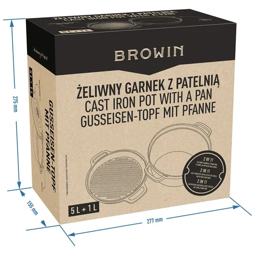 Garnek z patelnią BROWIN 330528