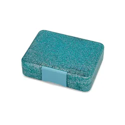 Śniadaniówka / lunchbox dziecięcy Yumbox Snack - twinkle aqua glitter / aqua clear