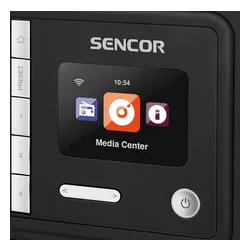 Radioodbiornik Sencor SIR 5000WDB Radio FM DAB+ Internetowe Bluetooth Czarno-srebrny