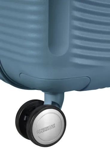 American Tourister Soundbox-stone blue Büyük Genişletilebilir Bavul