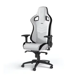 Fotel Noblechairs EPIC White Black Gamingowy do 120kg Skóra ECO Biało-czarny