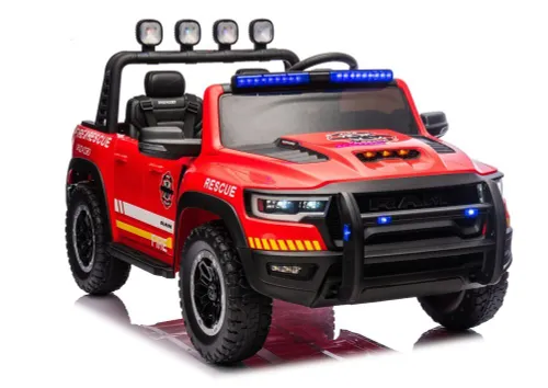 Auto Na Akumulator Dla Dzieci Dodge Ram Straż Poż Zb629-F 4X4 LED Eva Skóra