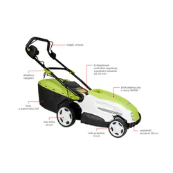 Kosiarka elektryczna GREENSO KE36-1600 1600W 360mm