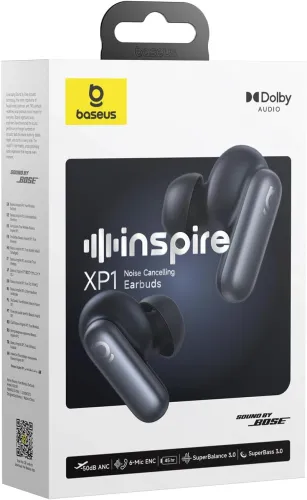 Słuchawki bezprzewodowe Baseus Inspire XP1 Sound by Bose ANC Dokanałowe Bluetooth 6.1 Czarny