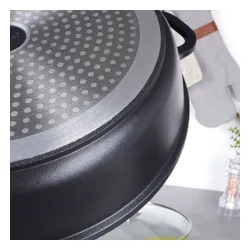 Patelnia granitowa ze szklaną pokrywką GRANDE 28 cm