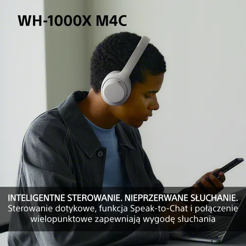 Słuchawki bezprzewodowe Sony WH-1000XM4C ANC Nauszne Bluetooth 6.0 Srebrny