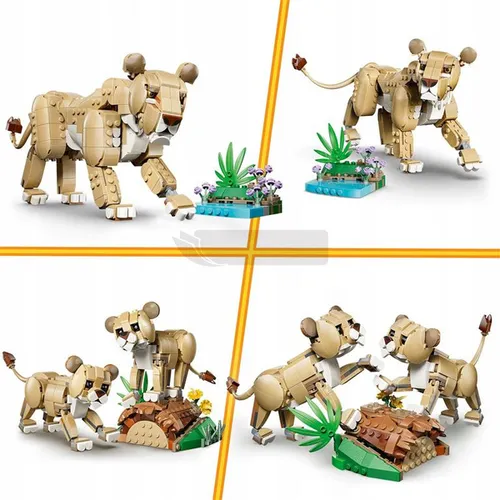 LEGO Creator 3w1 31386 Dzikie zwierzęta: Dumny lew, zestaw klocków 9+