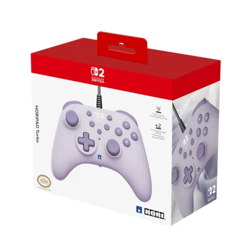 Pad Hori Turbo Cozy Lavender do Nintendo Switch 2 Przewodowy