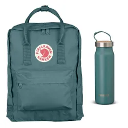 Kanken Sırt çantası + 0,5 litrelik Primus Klunken şişesi-frost green