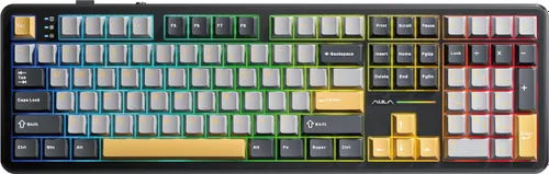 Klawiatura AULA F108 Gray Yellow Deep Gray Volcano Switch RGB
