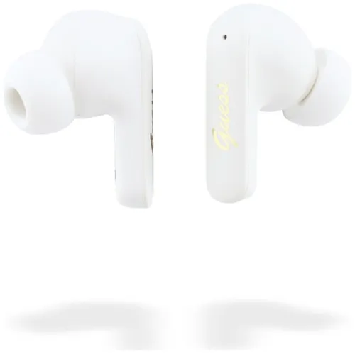 Słuchawki douszne GUESS Script Metal Logo Biały z tłumaczem