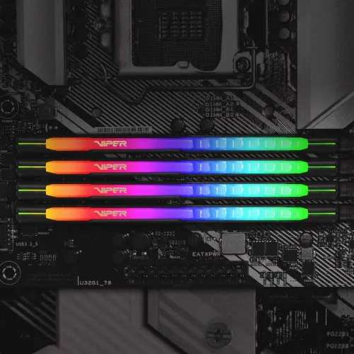 Pamięć RAM Patriot Viper Steel RGB DDR4 16GB (2 x 8GB) 3600 CL18 Czarny