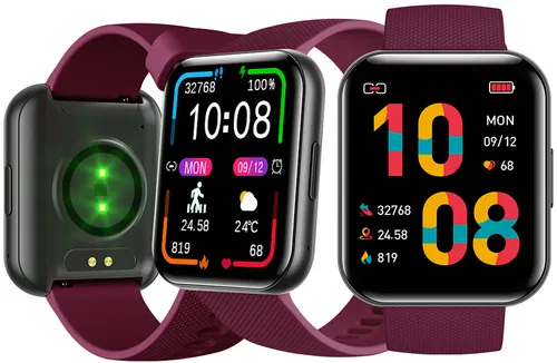 Smartwatch BEMI Exo Bordowy